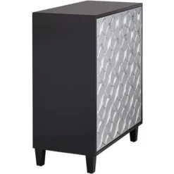Studio 55D Firenze 30 1/2" Wide Black And Silver Accent Cabinet -Lush Living Store GUEST e7cfbc51 d2f3 4d5d 9ba3 af3149fdba2b