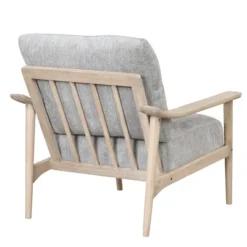 Retro Accent Chair With Solid Wood Frame And Vertical Slatted Back-ModernLuxe -Lush Living Store GUEST e88e8875 a3a9 41a3 a46e ba6f06561c44