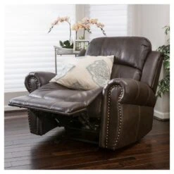 Charlie Faux Leather Leather Glider Recliner Club Chair Dark Brown - Christopher Knight Home -Lush Living Store GUEST e8b5e97c 4b01 4c7a 9139 0c4ce83a0f3f