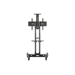 Standard Flat Panel TV Stand For TVs Up To 70" With AV Cart Range Black - Rocelco -Lush Living Store GUEST e8b659c3 436f 4b3b a1e7 cf99d002c3da