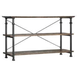 Ronay Rustic Industrial Console Table - Inspire Q® -Lush Living Store GUEST e9b4989c 4d74 41c1 8040 8f7bddf4f60e