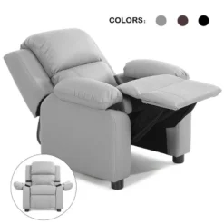 PU Leather Kids Recliner With Armrest & Headrest Lounge 3 Color -Lush Living Store GUEST e9c452c9 ff53 46c9 a226 2e5f0fd3ac7d