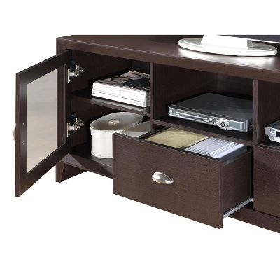 Modern TV Stand For TVs Up To 60" With Storage Dark Brown - Techni Mobili 9 Modern TV Stand For TVs Up To 60" With Storage Dark Brown - Techni Mobili - Image 7