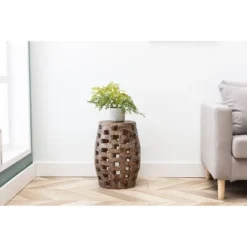 18" Hampton Side Table Weathered - Boraam 22 18" Hampton Side Table Weathered - Boraam -Lush Living Store GUEST eac436f1 320c 4a81 a42c dd332e033214