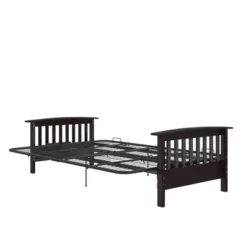 Full Brixen Wood Arm Metal Futon Frame With 6" Mattress - Room & Joy -Lush Living Store GUEST eadcc34e b0ee 4aeb bb8a dff49211362b