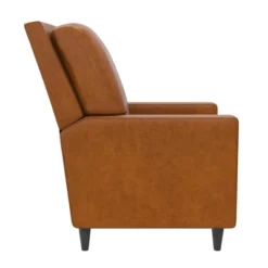 Lana Pushback Recliner Living Room Accent Chair Camel Faux Leather - Novogratz -Lush Living Store GUEST eb1bf104 87e9 4cb4 9872 316fcf591b76