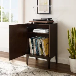 Asher Record Storage Stand Dark Brown - Crosley -Lush Living Store GUEST eb21732b 506f 4c70 af35 ad3e8fad5bdf