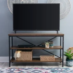 Austin TV Stand For TVs Up To 40" Light Brown - Linon