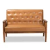 Sorrento Mid-Century Faux Leather Upholstered Wood Loveseat Walnut/Brown - Baxton Studio 1 Sorrento Mid-Century Faux Leather Upholstered Wood Loveseat Walnut/Brown - Baxton Studio -Lush Living Store GUEST eb3cb90d 3e06 4eac 9982 ab3ff9ceeedc