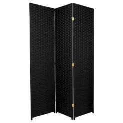 6 Ft. Tall Woven Fiber Room Divider (3 Panels) - Oriental Furniture -Lush Living Store GUEST eb47ec75 4c20 42c5 98ba 912d6fc1b403