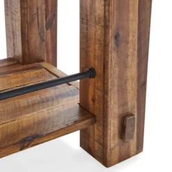 Durango Industrial Wood Console/Media Table With Two Shelves Dark Brown - Alaterre Furniture -Lush Living Store GUEST ebd85ffd 19b3 45ff a9b4 f94a7356509a