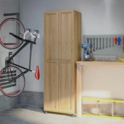 Basin Framed 24" Utility Cabinet, Natural -Lush Living Store GUEST ebdf4a3b ee98 4e92 85d1 c7b3279edfee