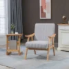 HOMCOM Accent Chair With Softness & Support, Upholstered Arm Chair For Living Room Furniture, Comfy Chair For Bedroom, Living Room Chair, Pastel Gray -Lush Living Store GUEST ec2ebd43 27d9 4e0f 887f 053ce2f1f90d