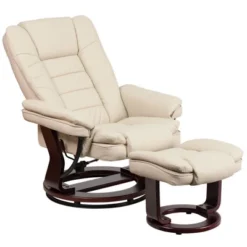 2pc Leather Recliner And Ottoman Set Beige - Flash Furniture -Lush Living Store GUEST ec39bb7a f352 4953 a48e ce22dd43272a