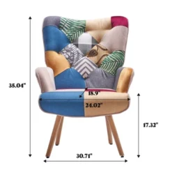 FERPIT Upholstered Wingback Accent Chair & Rocking Chair With Rubberwood Legs & Rockers 15 FERPIT Upholstered Wingback Accent Chair & Rocking Chair With Rubberwood Legs & Rockers -Lush Living Store GUEST ec50a540 0592 40d4 b971 949734cec8ed