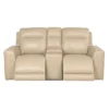 Doncella Power Recliner Console Loveseat Sand - Steve Silver Co.