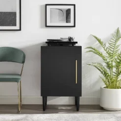 Everett Record Player Stand Matte Black - Crosley -Lush Living Store GUEST ec8632ab ee99 42b5 94f4 ffbbe9ae83f2