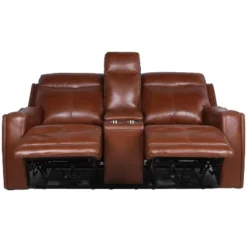 Natalia Power Loveseat Console Recliner Caramel Leather - Steve Silver Co. -Lush Living Store GUEST ec8f62f1 c45a 4d10 a695 8ea49e1f4fcc