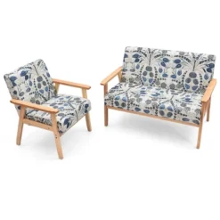 Costway Modern Living Room Sofa Set W/ Loveseat Sofa Couch & Accent Armchair -Lush Living Store GUEST ed528706 b68b 4ef6 8ed6 3c3af0bf86e0