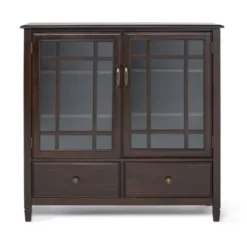 46" Hampshire Solid Wood Tall Storage Cabinet Dark Chestnut Brown - WyndenHall 17 46" Hampshire Solid Wood Tall Storage Cabinet Dark Chestnut Brown - WyndenHall -Lush Living Store GUEST ed94a836 7eb5 4e8f 81c5 2373c18103e1
