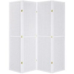 Legacy Decor 4 Panels Room Divider Folding Screen Pegboard Insert -Lush Living Store GUEST edca5e45 1776 4a25 9ed1 10ed70ff2171