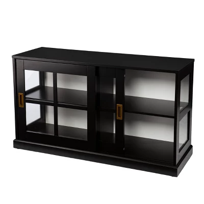 Santales Curio Cabinet Black/White - Aiden Lane 7 Santales Curio Cabinet Black/White - Aiden Lane - Image 5