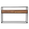 Slehidi Glass Top Console Table With Storage Black/Natural - Aiden Lane -Lush Living Store GUEST ee91e08f ed09 4baf 9c99 c53d95fd2bee