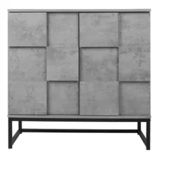Adams 2-doors Cement Gray Cabinet With 1 Adjustable Inner Shelves - The Pop Maison -Lush Living Store GUEST eecadc67 07cd 41cf b985 2f2865c6524a