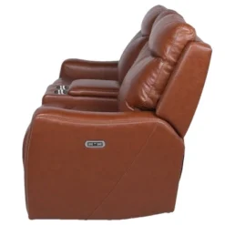 Natalia Power Loveseat Console Recliner Caramel Leather - Steve Silver Co. -Lush Living Store GUEST eedf40ac 4f64 478c 8af0 8b5d9843a9e8