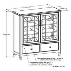 46" Hampshire Solid Wood Tall Storage Cabinet Dark Chestnut Brown - WyndenHall 19 46" Hampshire Solid Wood Tall Storage Cabinet Dark Chestnut Brown - WyndenHall -Lush Living Store GUEST ef20f1ec 47bd 4b45 bcd1 95871f2d519b