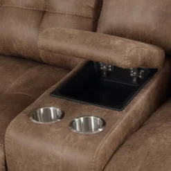 3pc Anastasia Microfiber Reclining Sectional Sofa Cocoa - Steve Silver Co. -Lush Living Store GUEST ef27ecc1 5098 4c54 bed9 c435a54fd179