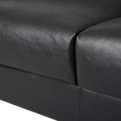 Brockbank Modern Faux Leather 3 Seater Sofa With Pillows - Christopher Knight Home -Lush Living Store GUEST ef4118e7 a031 41bb 95ab 3f29a87f4d54