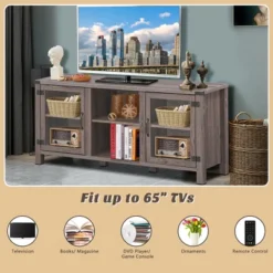 Costway TV Stand Entertainment Center For TV's Up To 65'' W/ Storage Cabinets Deep Taupe -Lush Living Store GUEST ef70163b a164 43c0 9afb a2cbcab1c8c5