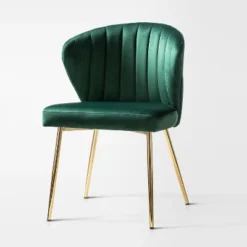 Emma Side Chair With Metal Legs For Living Room And Bedroom Velvet Accent Chair| KARAT HOME -Lush Living Store GUEST ef734044 363c 4d1d 913d 035e8ee906ff