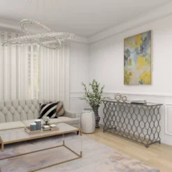 Contemporary Metal Pattern Console Table Silver - Olivia & May 36 Contemporary Metal Pattern Console Table Silver - Olivia & May -Lush Living Store GUEST eff84f61 4ab2 482f 826c 2e291fefa0ea