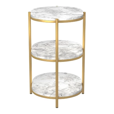 Crail Faux Marble Top Side Table - MiBasics 4 Crail Faux Marble Top Side Table - MiBasics - Image 2