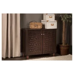 Winda Modern And Contemporary 2-Door Wooden Entryway Shoes Storage Cabinet - Dark Brown - Baxton Studio 10 Winda Modern And Contemporary 2-Door Wooden Entryway Shoes Storage Cabinet - Dark Brown - Baxton Studio -Lush Living Store GUEST f051c225 4e32 43fc b9b9 4d46d098a654