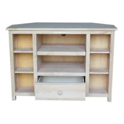 Corner Entertainment TV Stand For TVs Up To 42" Light Brown - International Concepts -Lush Living Store GUEST f062bff8 31be 49c2 b73c 0909e8e1f930