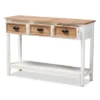 Benedict Two-Tone Wood 3 Drawer Console Table White/Oak - Baxton Studio -Lush Living Store GUEST f09e2e83 4ca7 46a2 8649 aadbe78819f1
