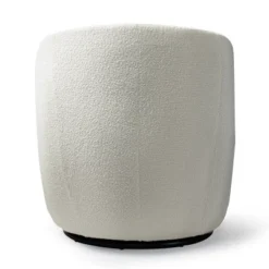Bella 28'' Seat Width Touch Modern White Boucle Upholstered With 360° Swivel Accent Armrest Barrel Chairs-The Pop Maison -Lush Living Store GUEST f0a07cdc 5142 4ec4 a76b cc4f628d8726
