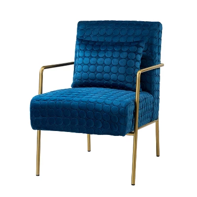 Javier Upholstered Armchair With Metal Legs And Lumbar Pillow For Living Room | ARTFUL LIVING DESIGN 3 Javier Upholstered Armchair With Metal Legs And Lumbar Pillow For Living Room | ARTFUL LIVING DESIGN
