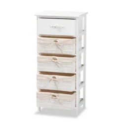 Madelia Wood 1 Drawer Storage Unit White - Baxton Studio -Lush Living Store GUEST f0ada5b3 e3f4 4995 9b7f c8d020948be0