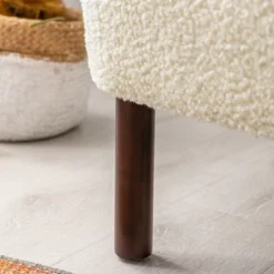 Modern Accent Chair Lambskin Wingback Tufted Side Chair With Solid Wood Legs-ModernLuxe -Lush Living Store GUEST f0d014be f98f 4c8c 8897 ca89d3d366e2