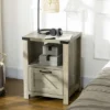 HOMCOM Farmhouse Side Table With 1 Drawer, 1 Open Shelf And Tabletop For Living Room, Set Of 2, Gray Oak -Lush Living Store GUEST f149830a 1aa1 42f2 b021 54d8de1a43cc