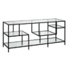 Black Bronze TV Stand With Glass Shelves - Henn&Hart -Lush Living Store GUEST f20546b5 b2fa 4c49 a3aa ffe798a98c67