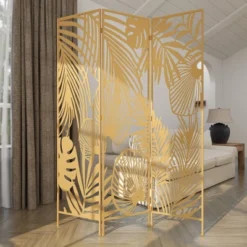 Glam Metal Palms Room Divider Screen Gold - Olivia & May 23 Glam Metal Palms Room Divider Screen Gold - Olivia & May -Lush Living Store GUEST f205ccef 7964 4480 8980 ff1f73ad95e2