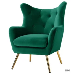 Godefroy Upholstery Accent Chair Velvet With Wingback | Karat Home -Lush Living Store GUEST f21f54c0 3593 4902 8ba8 747d1bc9b23d