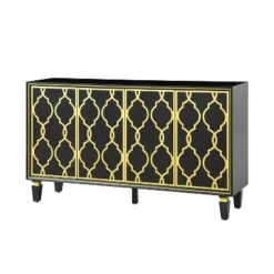 Beatrice 61'' Modern Storage Wide Sideboard With Solid Wood Legs | KARAT HOME -Lush Living Store GUEST f21fece7 19ec 4232 93b2 a8c18ed263d1