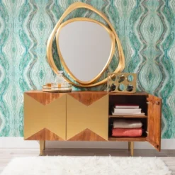 Verdeen Console Brown/Gold - Powell Company -Lush Living Store GUEST f23bea16 f02c 4771 b3ef 3242bca2cc53