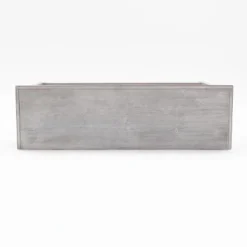 LuxenHome Gray Wood 2-Drawer 1-Shelf Console And Entryway Table -Lush Living Store GUEST f2617efe cd4a 4d26 9676 c98ed874e265